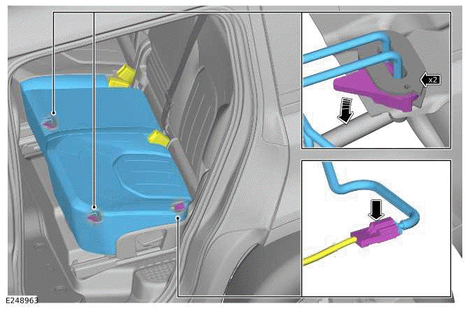 Second Row Center Seatbelt Buckle